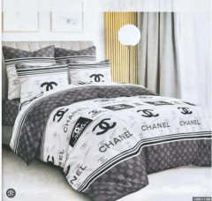 Бязь постільна білизна сімейний комплект 4151s шанель 