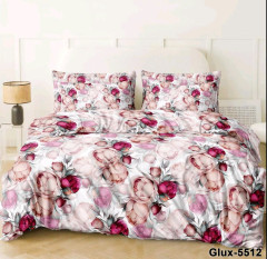 Бязь постільна білизна полуторний комплект квіти 4131p