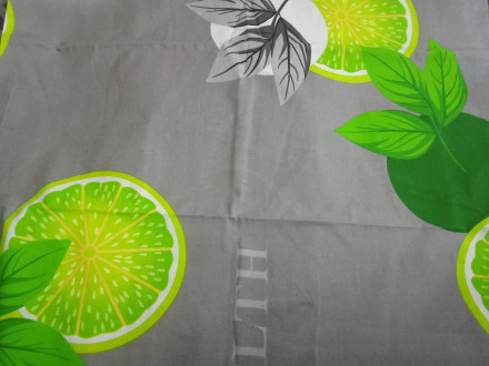 наволочки 70-70 сірий лайм 4148