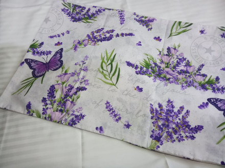 Наволочки 50-70 білий лаванда 4129